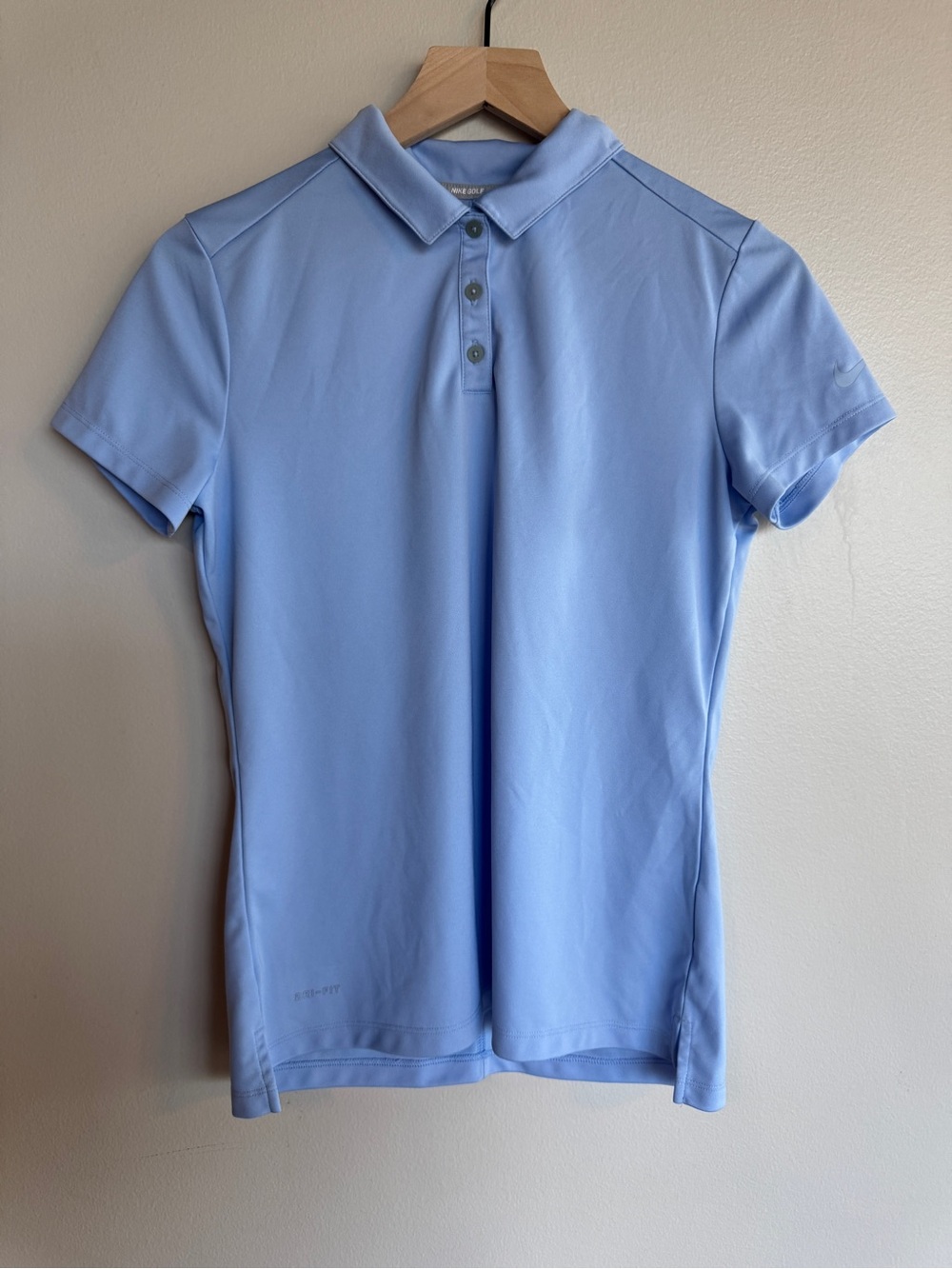 Nike Golf Dri-Fit Polo Shirt Periwinkle Blue Size M Short Sleeve Athletic